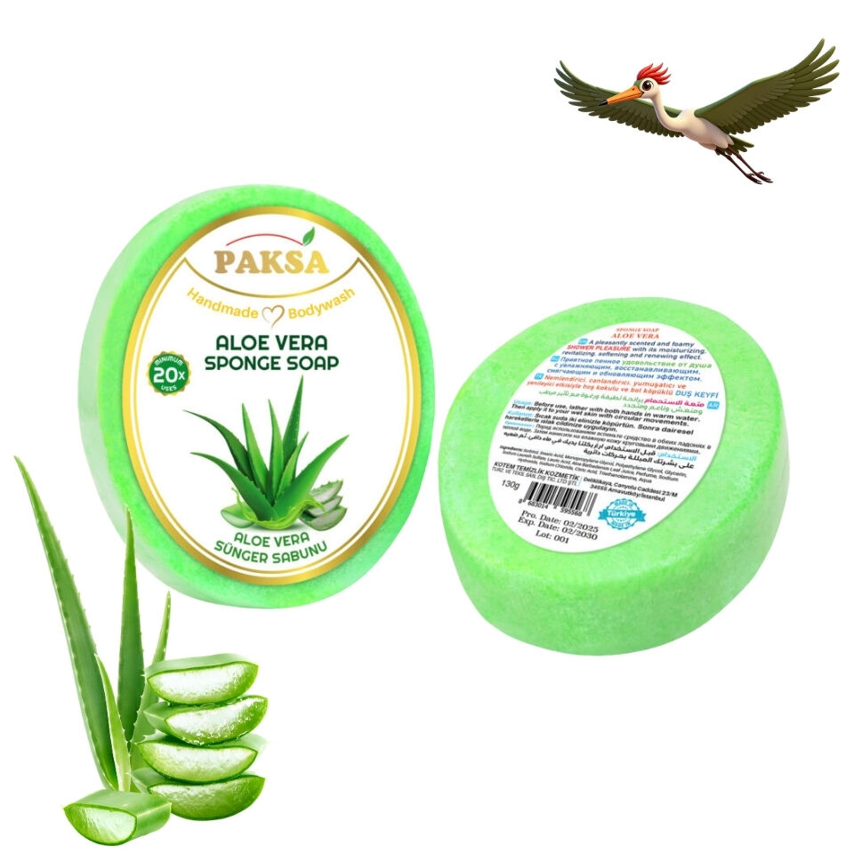 Paksa Aloe Vera Sünger Sabunu - 130 Gr.