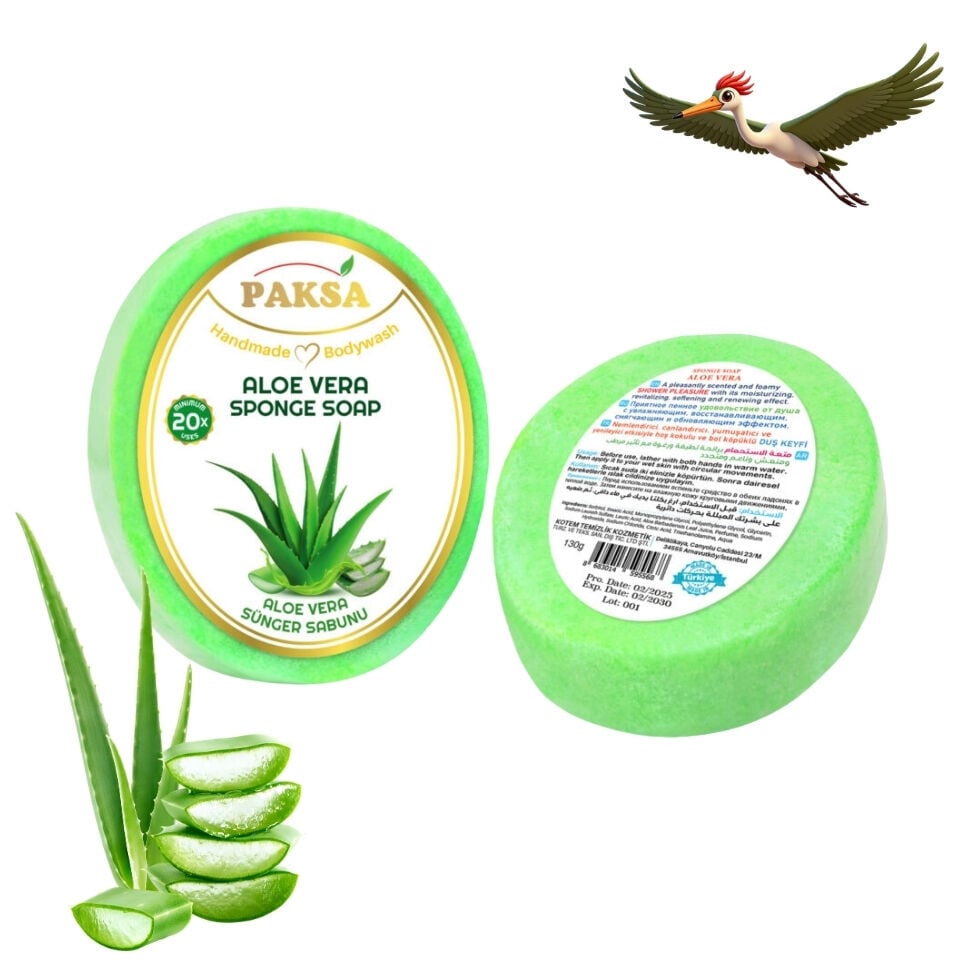 Paksa Aloe Vera Sünger Sabunu - 130 Gr.