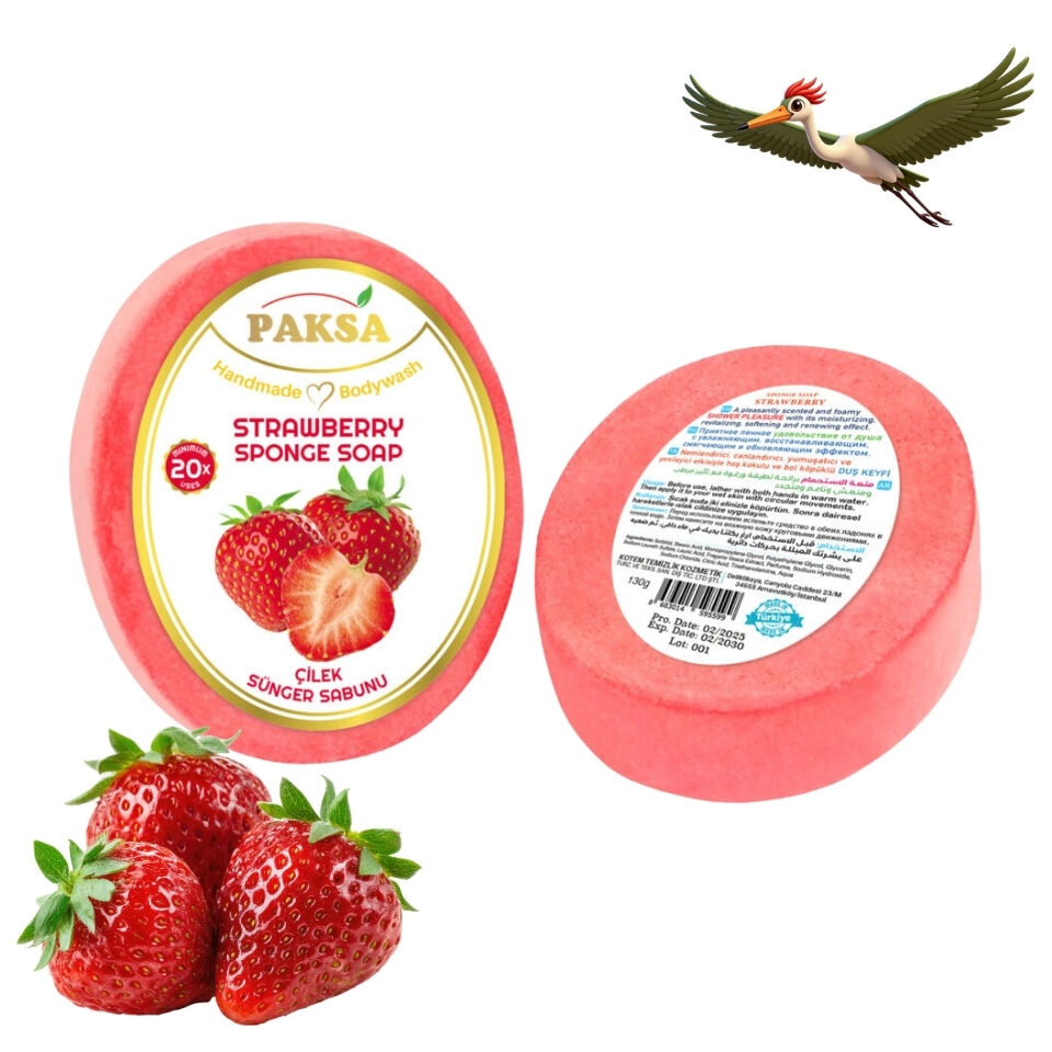 Paksa Çilek Sünger Sabunu - 130 Gr.