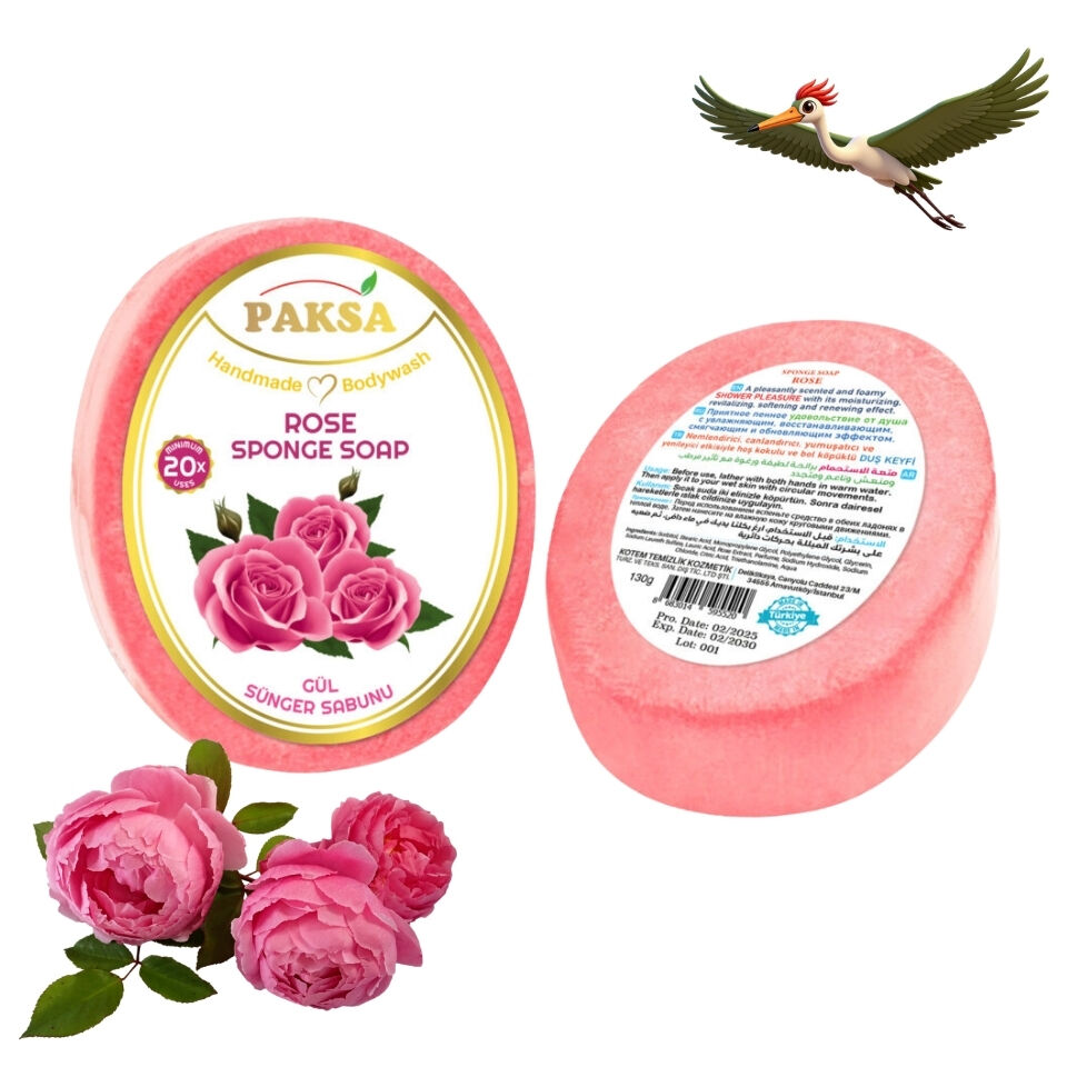 Paksa Gül Sünger Sabunu - 130 Gr.