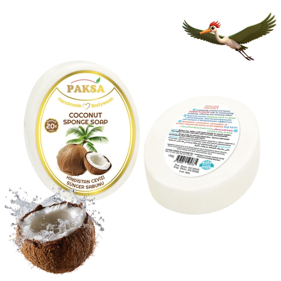 Paksa Hindistan Cevizi Sünger Sabunu - 130 Gr.
