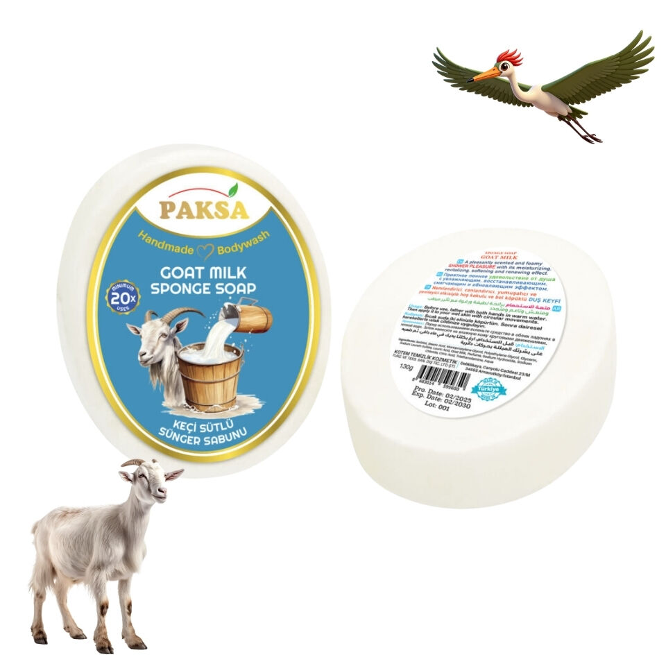 Paksa Keçi Sütü Sünger Sabunu - 130 Gr.