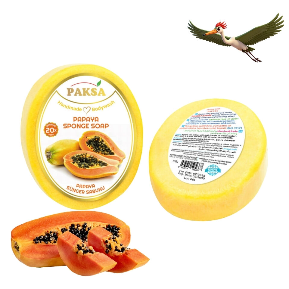 Paksa Papaya Sünger Sabunu - 130 Gr.
