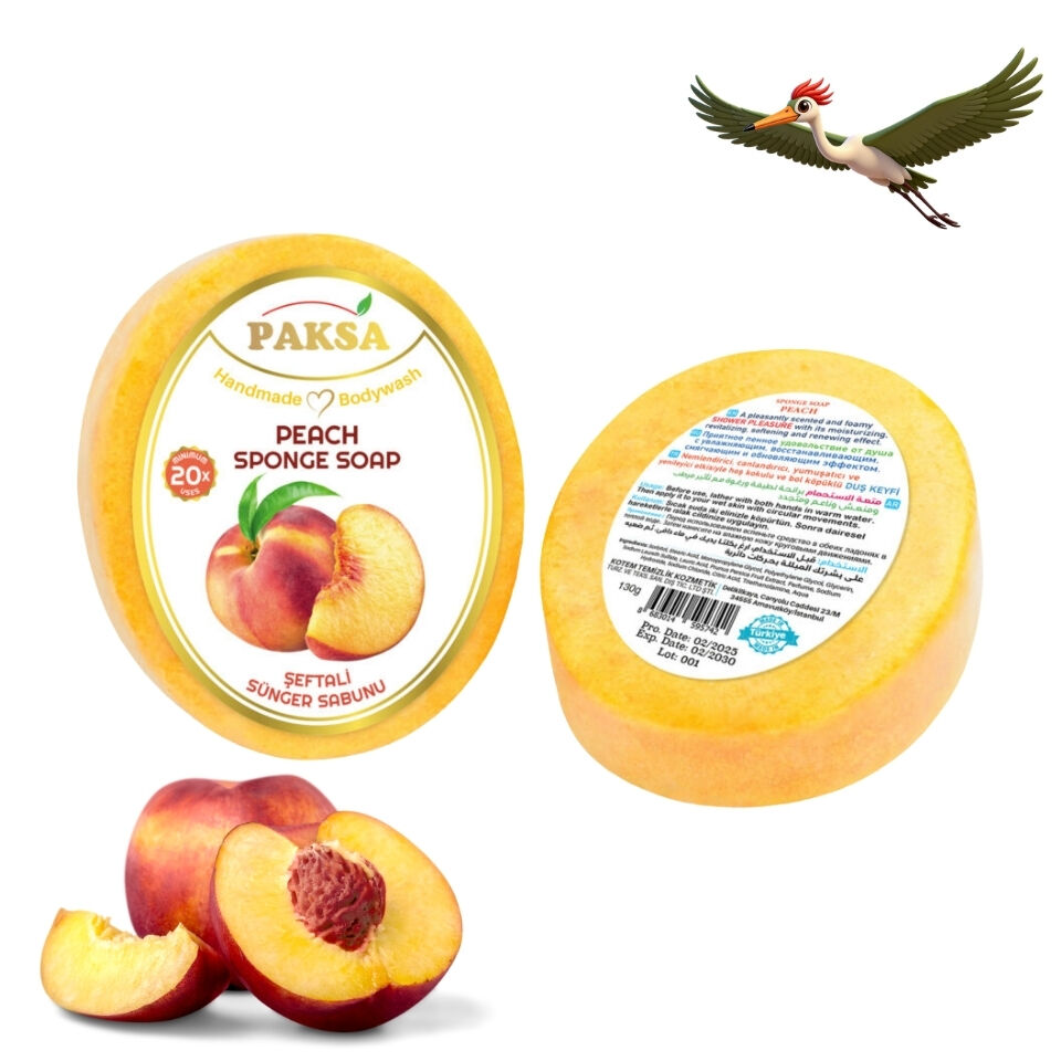 Paksa Şeftali Sünger Sabunu - 130 Gr.