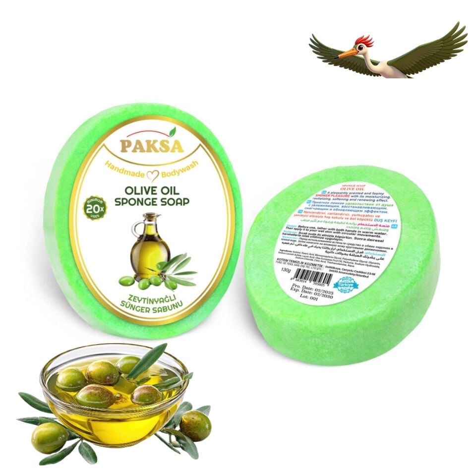 Paksa Zeytinyağlı Sünger Sabunu - 130 Gr.