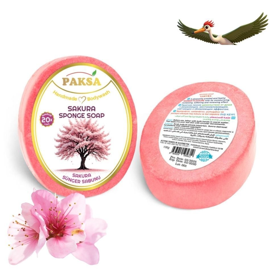 Paksa Sakura Sünger Sabunu - 130 Gr.