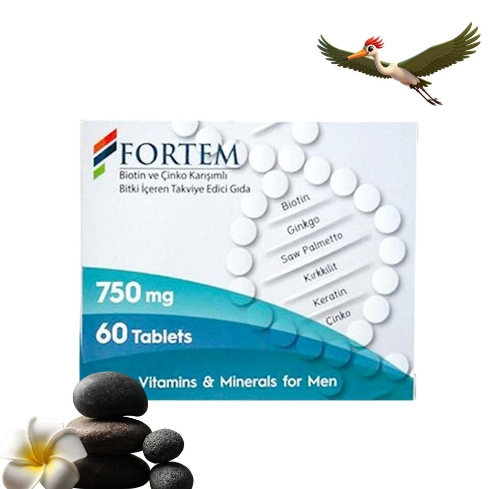 Fortem Biotin ve Çinko Karışımlı Takviye Tablet - Erkek - 60 Tablet