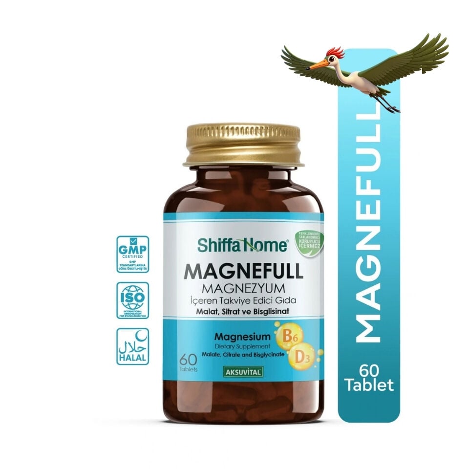 Shiffa Home Magnefull Magnezyum Sitrat Bisglisinat Malat 60 Tablet