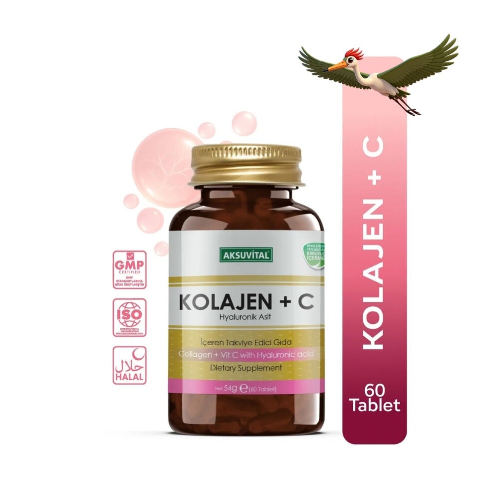 Aksuvital Kolajen + C Vitamini & Hyaluronik Asit 60 Tablet