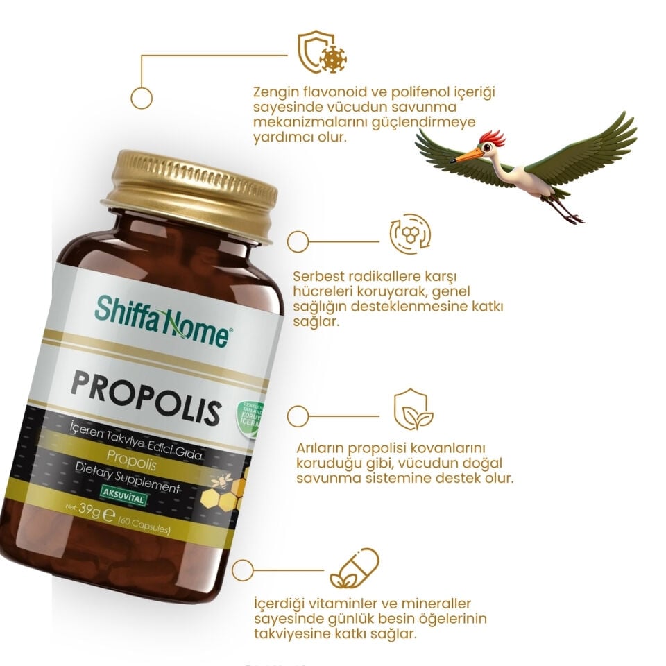 Shiffa Home Propolis 60 Kapsül