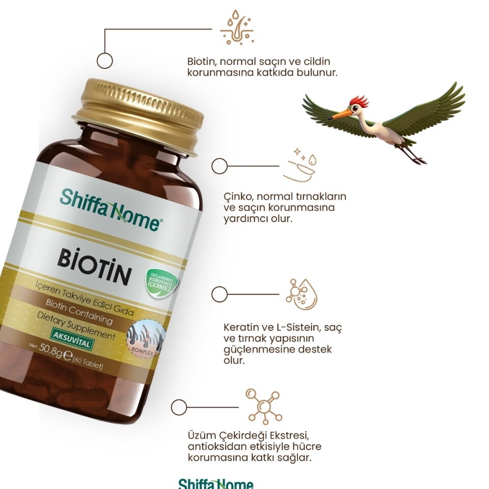 Shiffa Home Biotin 60 Tablet - 847 mg