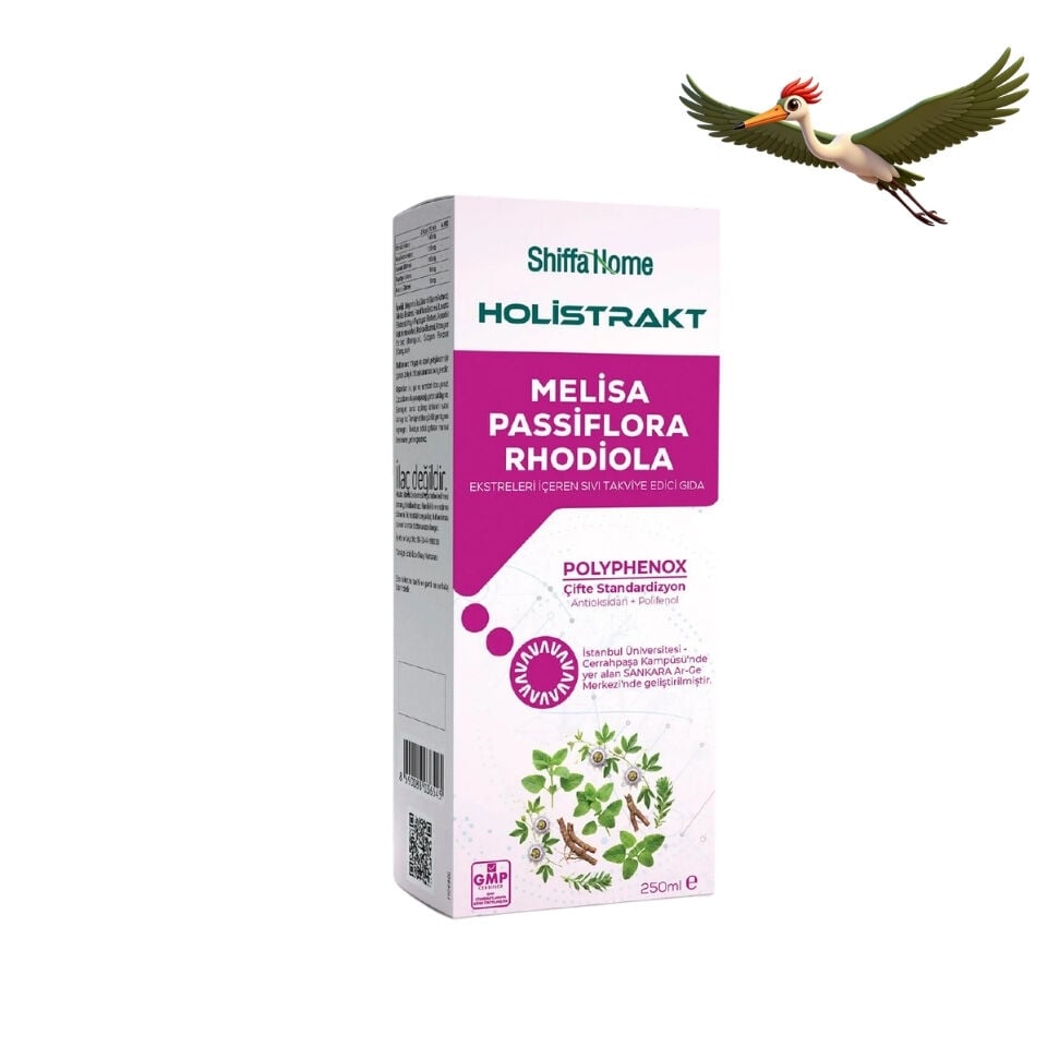 Shiffa Home Holistrakt - Melisa, Passiflora ve Rhodiola İçeren Sıvı Ekstrat Bitkisel Takviye 250 ML