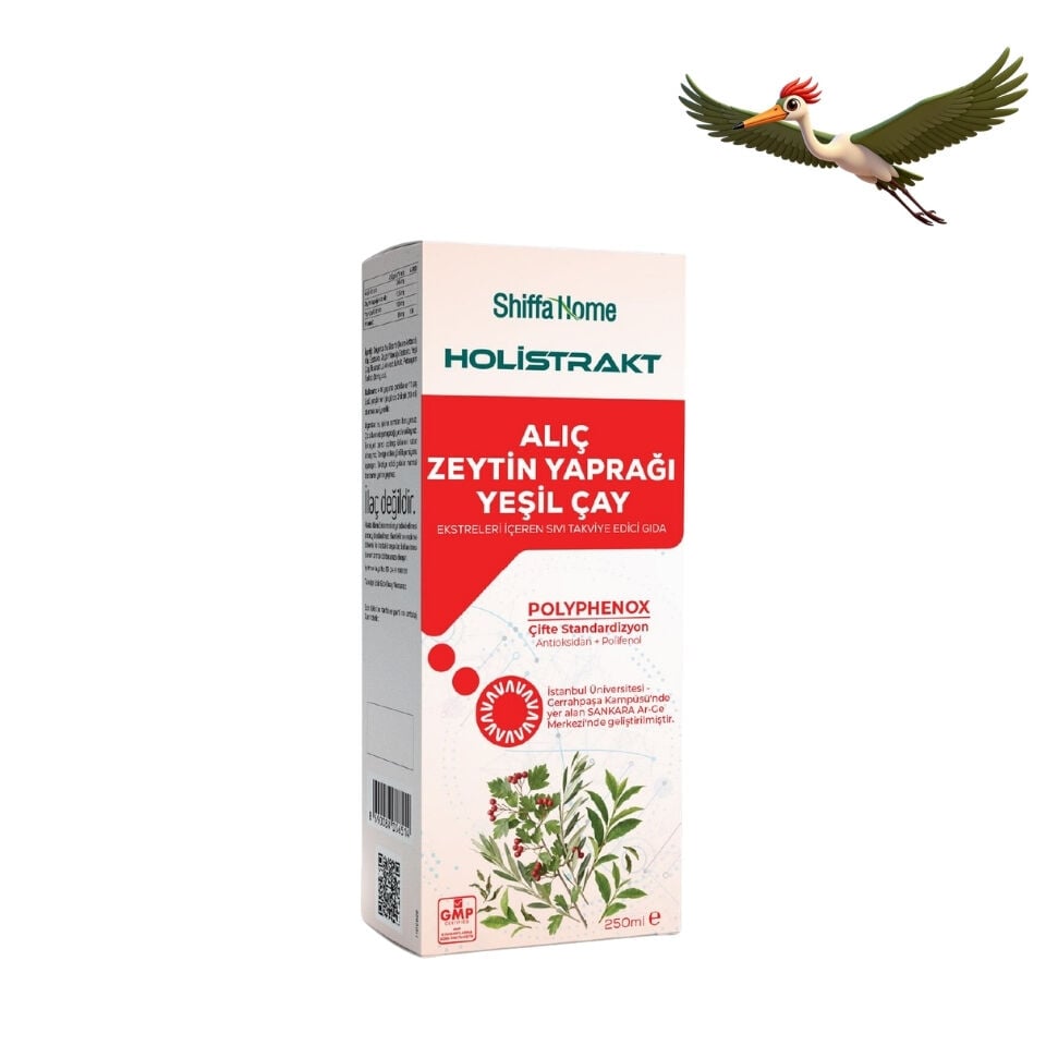 Shiffa Home Holistrakt - Alıç, Zeytinyaprağı ve Yeşilçay İçeren Sıvı Ekstrat Bitkisel Takviye250 ML