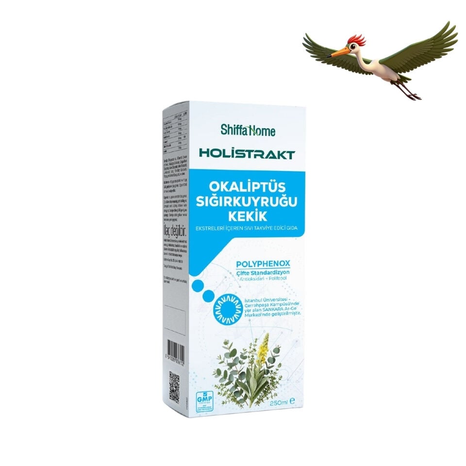 Shiffa Home Holistrakt - Okaliptus, Sığırkuyruğu ve Kekik İçeren Sıvı Ekstrat Bitkisel Takviye 250 ML