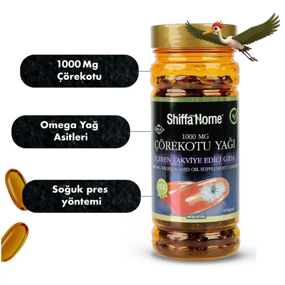Shiffa Home Çörekotu Yağı 1000mg - 100 Softjel