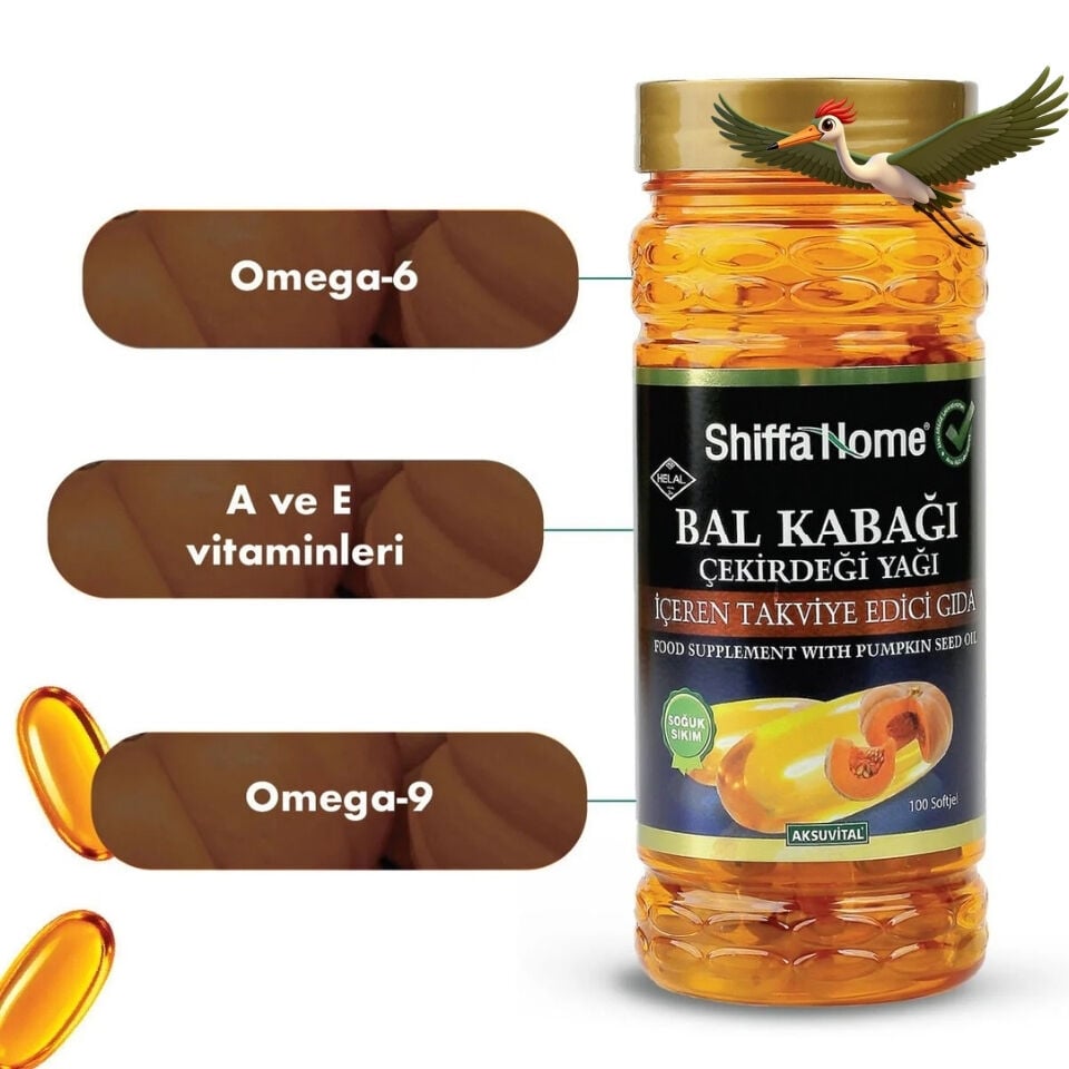 Shiffa Home Bal Kabağı Çekirdeği Yağı 100 Softjel