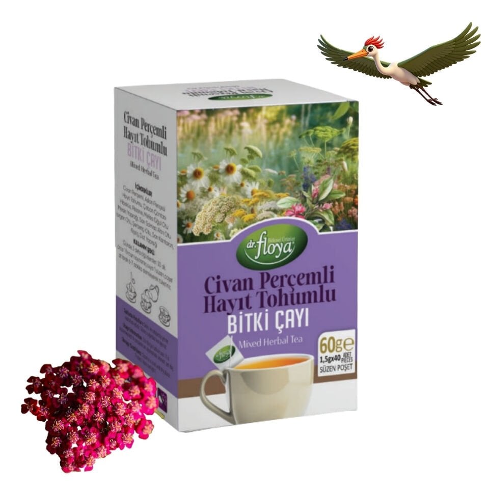 Dr. Floya Civanperçemli Hayıt Tohumlu Bitki Çayı - 60 Gr.